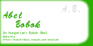 abel bobok business card