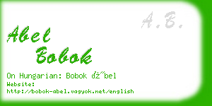 abel bobok business card